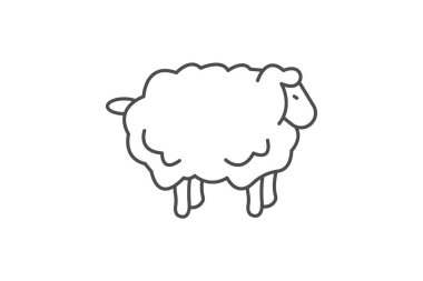 Koyun, vektör, piksel mükemmel, illüstratör dosyası