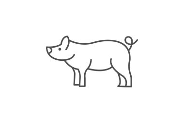 Minyatür Domuz, vektör, piksel mükemmel, illüstratör dosyası