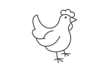 Tavuk, vektör, piksel mükemmel, çizer dosyası