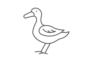 Ördek, vektör, piksel mükemmel, çizer dosyası