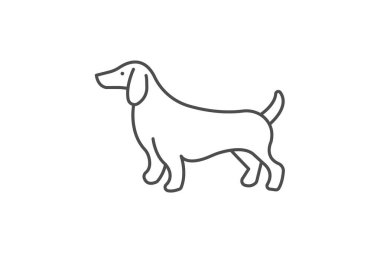 Dachshund, vektör, piksel mükemmel, illüstratör dosyası