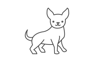 Chihuahua, vektör, piksel mükemmel, çizer dosyası
