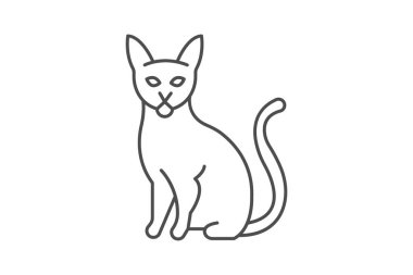 Habeş kedisi, vektör, piksel mükemmel, illüstratör dosyası