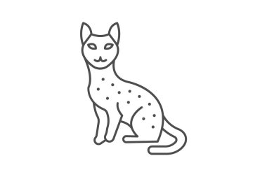 Savannah Kedi, vektör, piksel mükemmel, illüstratör dosyası