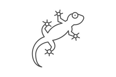 Armalı Gecko, vektör, piksel mükemmel, illüstratör dosyası