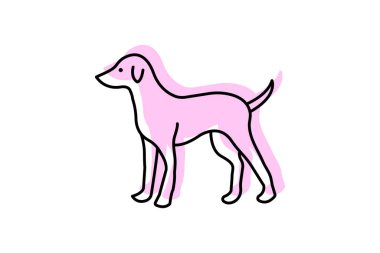 Köpek, vektör, piksel mükemmel, çizer dosyası