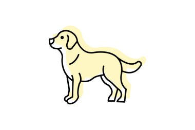 Golden Retriever, vektör, piksel mükemmel, illüstratör dosyası