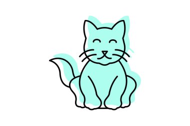 Pers kedisi, vektör, piksel mükemmel, illüstratör dosyası