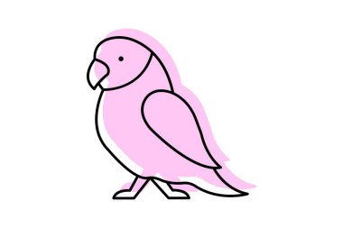 Muhabbet kuşu, vektör, piksel mükemmel, illüstratör dosyası