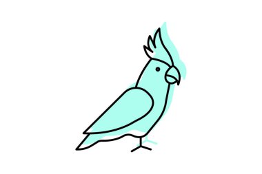 Cockatiel, vektör, piksel mükemmel, illüstratör dosyası