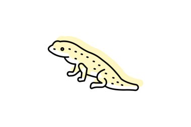 Leopar Gecko, vektör, piksel mükemmel, illüstratör dosyası
