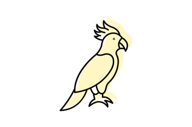 Papağan, vektör, piksel mükemmel, illüstratör dosyası