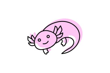 Axolotl, vektör, piksel mükemmel, illüstratör dosyası