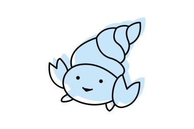 Münzevi Yengeç, vektör, piksel mükemmel, illüstratör dosyası