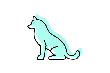 Husky, vektör, piksel mükemmel, illüstratör dosyası