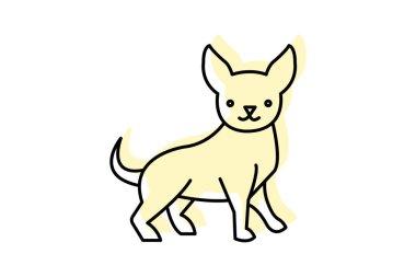Chihuahua, vektör, piksel mükemmel, çizer dosyası
