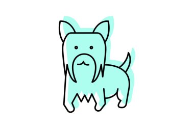 Yorkshire Teriyeri, vektör, piksel mükemmel, illüstratör dosyası