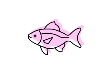 Neon Tetra Balığı, vektör, piksel mükemmel, illüstratör dosyası