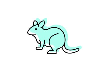 Degu, vektör, piksel mükemmel, çizer dosyası