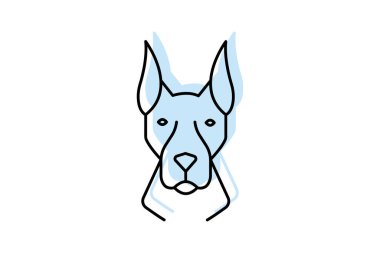 Doberman, vektör, piksel mükemmel, illüstratör dosyası