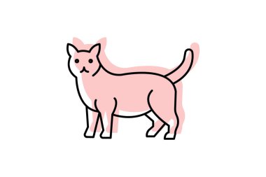 Manx Kedi, vektör, piksel mükemmel, illüstratör dosyası