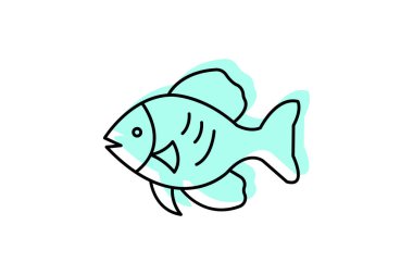 Discus Fish, vektör, piksel mükemmel, illüstratör dosyası