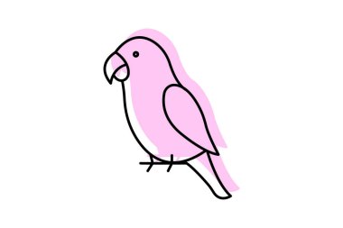 Şeftali Yüzlü Aşk Kuşu, vektör, piksel mükemmel, illüstratör dosyası