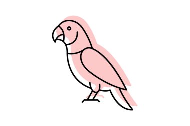 Hint Halkası Papağan, vektör, piksel mükemmel, illüstratör dosyası