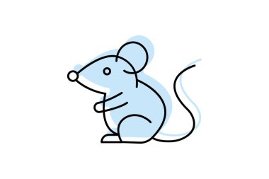 Süslü Fare, vektör, piksel mükemmel, illüstratör dosyası