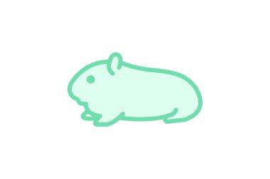 Gine domuzu, vektör, piksel mükemmel, illüstratör dosyası