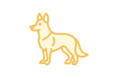 Alman çoban köpeği, vektör, piksel mükemmel, illüstratör dosyası