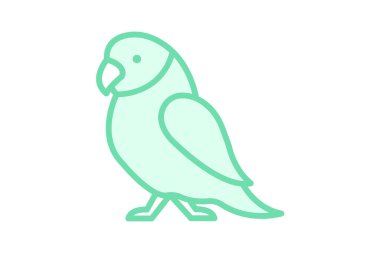 Muhabbet kuşu, vektör, piksel mükemmel, illüstratör dosyası