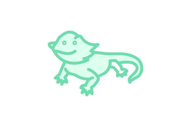 Sakallı Ejder, vektör, piksel mükemmel, illüstratör dosyası