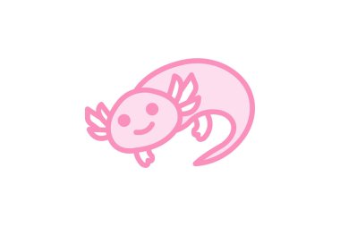 Axolotl, vektör, piksel mükemmel, illüstratör dosyası