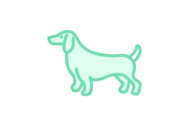 Dachshund, vektör, piksel mükemmel, illüstratör dosyası