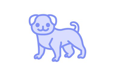 Pug, vektör, piksel mükemmel, illüstratör dosyası