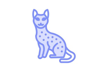 Savannah Kedi, vektör, piksel mükemmel, illüstratör dosyası