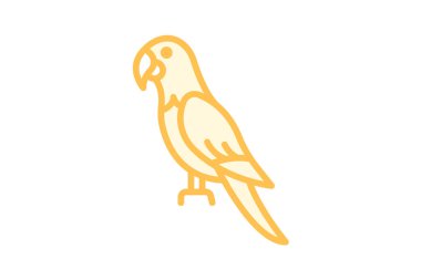 Mavi ve Altın makav, vektör, piksel mükemmel, illüstratör dosyası