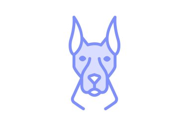 Doberman, vektör, piksel mükemmel, illüstratör dosyası