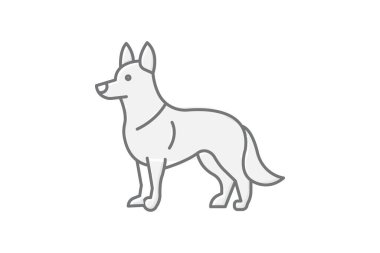 Alman çoban köpeği, vektör, piksel mükemmel, illüstratör dosyası