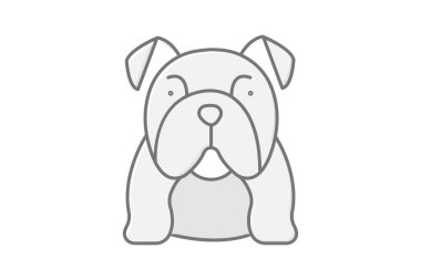 Bulldog, vektör, piksel mükemmel, illüstratör dosyası