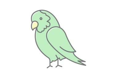 Afrikalı Gri Papağan, vektör, piksel mükemmel, illüstratör dosyası