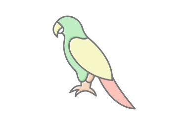 Papağan, vektör, piksel mükemmel, illüstratör dosyası