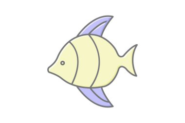 Melek balığı, vektör, piksel mükemmel, illüstratör dosyası