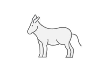 Eşek, vektör, piksel mükemmel, çizer dosyası