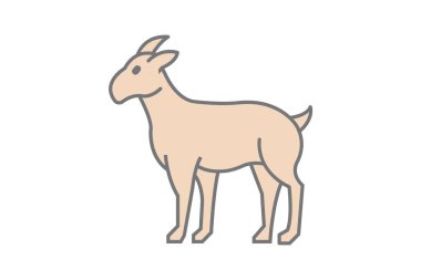 Keçi, vektör, piksel mükemmel, çizer dosyası