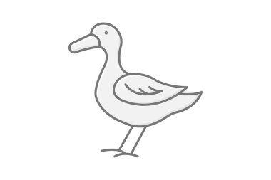 Ördek, vektör, piksel mükemmel, çizer dosyası