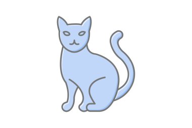 Rus Mavi Kedisi, vektör, piksel mükemmel, illüstratör dosyası