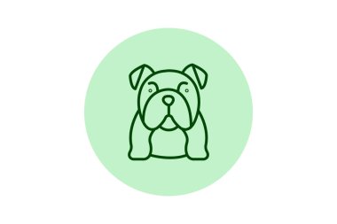 Bulldog, vektör, piksel mükemmel, illüstratör dosyası