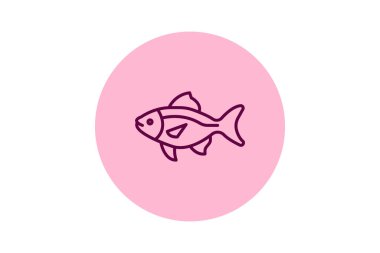 Neon Tetra Balığı, vektör, piksel mükemmel, illüstratör dosyası